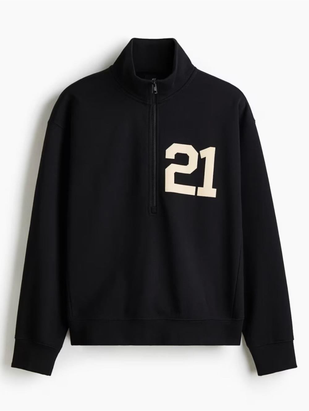 New w Tag #21 Pullover Loose Fit Half Zip